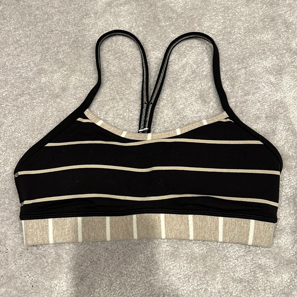 Lululemon sports bra, worn a handful of times. Black/grey striped color